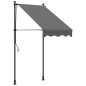 vidaXL Toldo retráctil de tela y acero gris antracita 100x150 cm