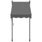vidaXL Toldo retráctil de tela y acero gris antracita 100x150 cm