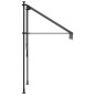 vidaXL Toldo retráctil de tela y acero gris antracita 100x150 cm