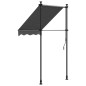 vidaXL Toldo retráctil de tela y acero gris antracita 100x150 cm