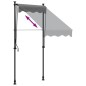 vidaXL Toldo retráctil de tela y acero gris antracita 100x150 cm