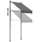 vidaXL Toldo retráctil de tela y acero gris antracita 100x150 cm