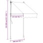 vidaXL Toldo retráctil de tela y acero gris antracita 100x150 cm