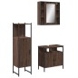 vidaXL Set de muebles de baño 3 pzas madera contrachapada roble marrón vidaXL Set de muebles de baño 3 pzas madera contrachapada roble marrón