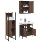 vidaXL Set de muebles de baño 3 pzas madera contrachapada roble marrón vidaXL Set de muebles de baño 3 pzas madera contrachapada roble marrón