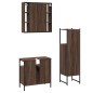 vidaXL Set de muebles de baño 3 pzas madera contrachapada roble marrón vidaXL Set de muebles de baño 3 pzas madera contrachapada roble marrón