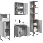vidaXL Set de armario de baño 4 pzas madera contrachapada gris sonoma vidaXL Set de armario de baño 4 pzas madera contrachapada gris sonoma