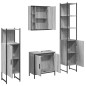 vidaXL Set de armario de baño 4 pzas madera contrachapada gris sonoma vidaXL Set de armario de baño 4 pzas madera contrachapada gris sonoma