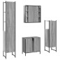 vidaXL Set de armario de baño 4 pzas madera contrachapada gris sonoma vidaXL Set de armario de baño 4 pzas madera contrachapada gris sonoma
