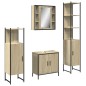 vidaXL Juego de muebles de baño 4 pzas madera ingeniería roble Sonoma vidaXL Juego de muebles de baño 4 pzas madera ingeniería roble Sonoma