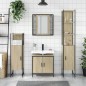 vidaXL Juego de muebles de baño 4 pzas madera ingeniería roble Sonoma vidaXL Juego de muebles de baño 4 pzas madera ingeniería roble Sonoma