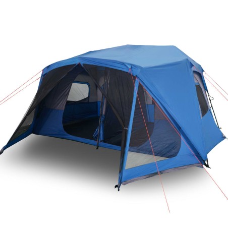 vidaXL Tienda de campaña 10 personas tela opaca impermeable azul
