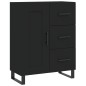 vidaXL Aparador alto madera contrachapada negro 69,5x34x180 cm vidaXL Aparador alto madera contrachapada negro 69,5x34x180 cm