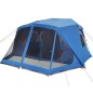 vidaXL Tienda de campaña 10 personas tela opaca impermeable azul vidaXL Tienda de campaña 10 personas tela opaca impermeable azul