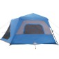 vidaXL Tienda de campaña 10 personas tela opaca impermeable azul vidaXL Tienda de campaña 10 personas tela opaca impermeable azul