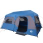 vidaXL Tienda de campaña 9 personas tela opaca impermeable azul