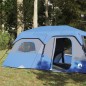 vidaXL Tienda de campaña 9 personas tela opaca impermeable azul