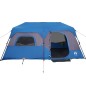 vidaXL Tienda de campaña 9 personas tela opaca impermeable azul