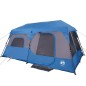 vidaXL Tienda de campaña 9 personas tela opaca impermeable azul