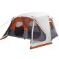 vidaXL Tienda de campaña con LED tela opaca impermeable gris y naranja vidaXL Tienda de campaña con LED tela opaca impermeable gris y naranja