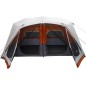 vidaXL Tienda de campaña con LED tela opaca impermeable gris y naranja vidaXL Tienda de campaña con LED tela opaca impermeable gris y naranja