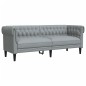 vidaXL Sofá Chesterfield de 3 plazas tela gris claro vidaXL Sofá Chesterfield de 3 plazas tela gris claro