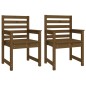 vidaXL Set de comedor de jardín 11 pzas madera maciza pino marrón miel vidaXL Set de comedor de jardín 11 pzas madera maciza pino marrón miel