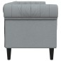 vidaXL Sofá Chesterfield de 3 plazas tela gris claro vidaXL Sofá Chesterfield de 3 plazas tela gris claro