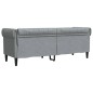 vidaXL Sofá Chesterfield de 3 plazas tela gris claro vidaXL Sofá Chesterfield de 3 plazas tela gris claro