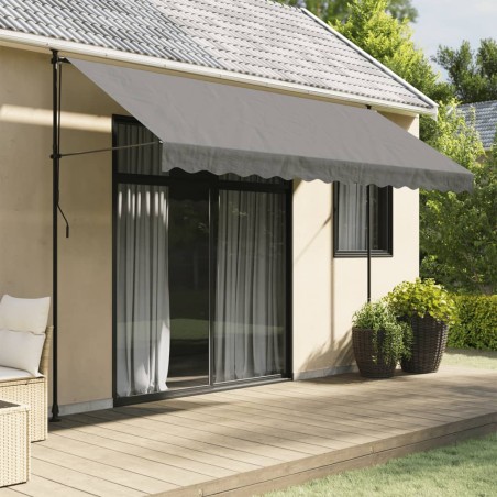 vidaXL Toldo retráctil de tela y acero gris antracita 350x150 cm