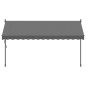 vidaXL Toldo retráctil de tela y acero gris antracita 350x150 cm vidaXL Toldo retráctil de tela y acero gris antracita 350x150 cm