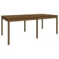 vidaXL Set de comedor de jardín 11 pzas madera maciza pino marrón miel vidaXL Set de comedor de jardín 11 pzas madera maciza pino marrón miel