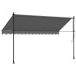 vidaXL Toldo retráctil de tela y acero gris antracita 350x150 cm vidaXL Toldo retráctil de tela y acero gris antracita 350x150 cm