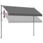 vidaXL Toldo retráctil de tela y acero gris antracita 350x150 cm vidaXL Toldo retráctil de tela y acero gris antracita 350x150 cm