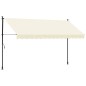vidaXL Toldo retráctil de tela y acero crema 350x150 cm vidaXL Toldo retráctil de tela y acero crema 350x150 cm