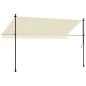 vidaXL Toldo retráctil de tela y acero crema 350x150 cm vidaXL Toldo retráctil de tela y acero crema 350x150 cm