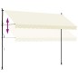 vidaXL Toldo retráctil de tela y acero crema 350x150 cm vidaXL Toldo retráctil de tela y acero crema 350x150 cm