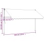 vidaXL Toldo retráctil de tela y acero crema 350x150 cm vidaXL Toldo retráctil de tela y acero crema 350x150 cm