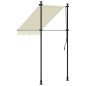 vidaXL Toldo retráctil de tela y acero crema 100x150 cm vidaXL Toldo retráctil de tela y acero crema 100x150 cm