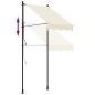 vidaXL Toldo retráctil de tela y acero crema 100x150 cm vidaXL Toldo retráctil de tela y acero crema 100x150 cm