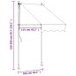 vidaXL Toldo retráctil de tela y acero crema 100x150 cm vidaXL Toldo retráctil de tela y acero crema 100x150 cm