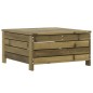 vidaXL Taburete de jardín con cojín madera de pino impregnada vidaXL Taburete de jardín con cojín madera de pino impregnada