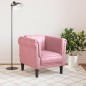vidaXL Sillón de terciopelo rosa vidaXL Sillón de terciopelo rosa