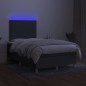 vidaXL Cama box spring con colchón y LED tela marrón oscuro 120x190 cm vidaXL Cama box spring con colchón y LED tela marrón oscuro 120x190 cm