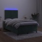 vidaXL Cama box spring colchón y LED terciopelo verde oscuro 120x190cm vidaXL Cama box spring colchón y LED terciopelo verde oscuro 120x190cm