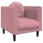 vidaXL Sillón con cojín terciopelo rosa vidaXL Sillón con cojín terciopelo rosa