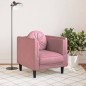 vidaXL Sillón con cojín terciopelo rosa vidaXL Sillón con cojín terciopelo rosa