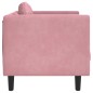 vidaXL Sillón con cojín terciopelo rosa vidaXL Sillón con cojín terciopelo rosa