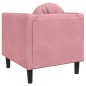 vidaXL Sillón con cojín terciopelo rosa vidaXL Sillón con cojín terciopelo rosa