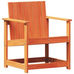 vidaXL Silla de jardín madera maciza de pino marrón cera 62x55x77 cm